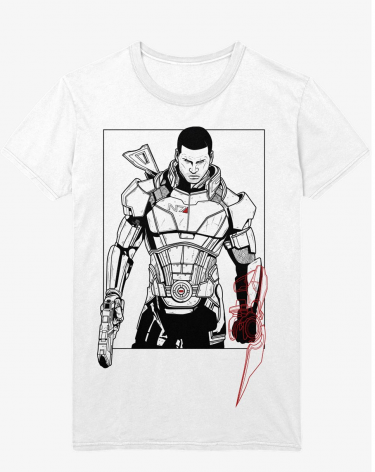 T-Shirt Mass Effect - Commander Shepard Illustration