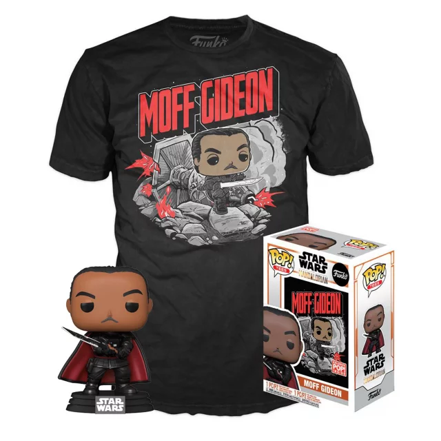 T-Shirt Star Wars: The Mandalorian - Moff Gideon + Funko Figur (beschädigte Verpackung) - Funko POP! Television