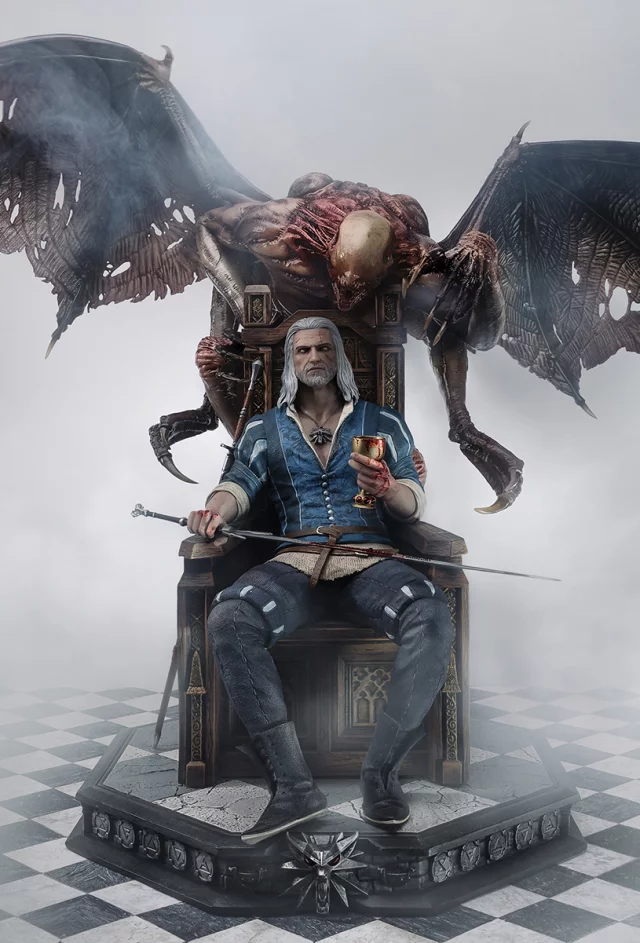 Statue The Witcher - Geralt 1/4 Scale Deluxe Statue (PureArts) (beschädigte Verpackung) - Ausgepackt