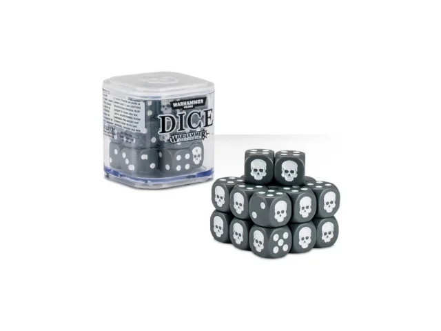 Würfel Warhammer Dice Cube (20 Stck), sechsseitig - grau - Brettspiel