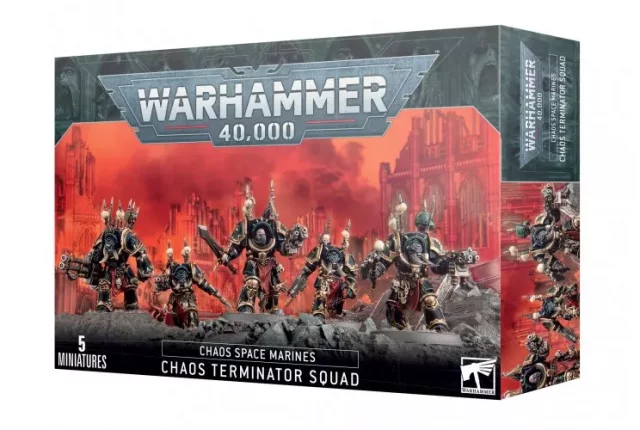 W40k: Chaos Space Marines - Chaos Terminator Squad (5 Figuren) - Brettspiel