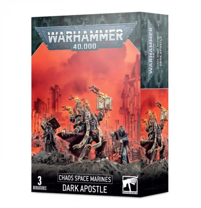 W40k: Chaos Space Marines - Dark Apostle (3 figurky) (poškozený obal) - Warhammer