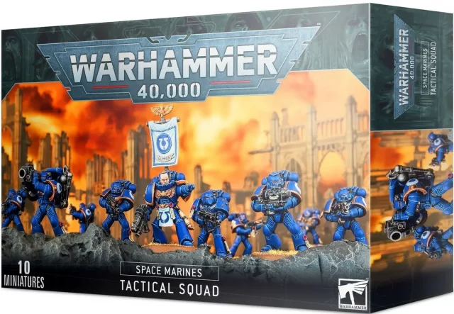 W40k: Space Marine Tactical Squad (10 Figuren) - Brettspiel