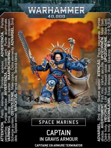 W40k: Space Marines Captain in Gravis Armour (1 Figur)