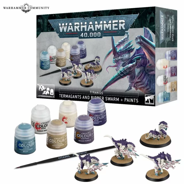 W40k: Tyranids - Termagants and Ripper Swarm + Farben - Warhammer