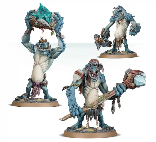 W-AOS: Gloomspite Gitz Rockgut Troggoths (3 Figuren) - Warhammer