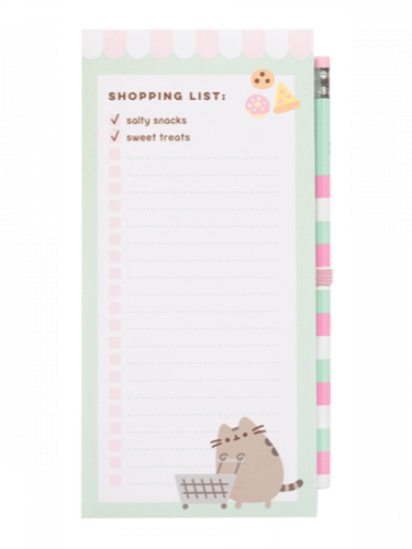 Notizblock mit Magnet Pusheen - Shopping List (+ Bleistift)