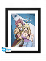 Gerahmtes Poster Fairy Tail - Natsu, Lucy & Happy