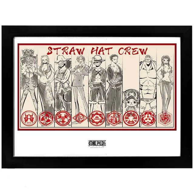 Gerahmtes Poster One Piece - Straw Hat Crew