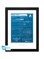 Gerahmtes Poster Star Trek - USS Enterprise's Plan